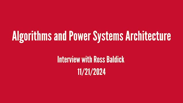 Ross Baldick interview