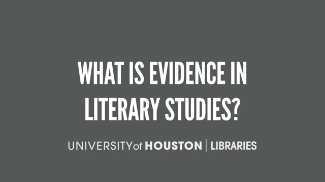 What is evidence in literary studies?