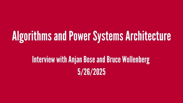 Anjan Bose and Bruce Wollenberg interview