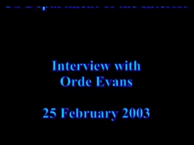 Evans, Orde