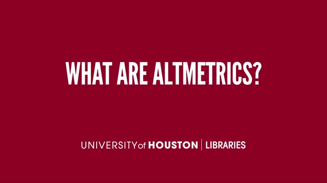 What are altmetrics?