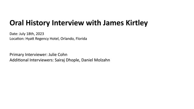 Jim Kirtley interview