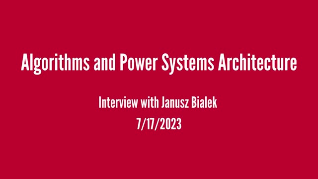 Janusz Bialek interview